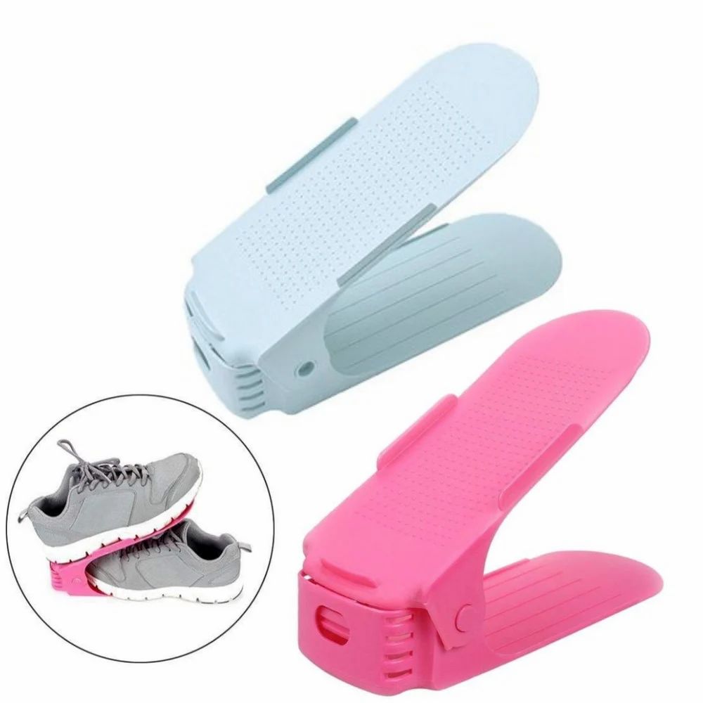 PLastic Shoe Organiser Adjustable Shoe slot (Pair of 2)