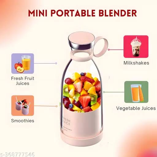 Portable USB Rechargeable Juice Blender – Make Fresh Juices Anywhere!